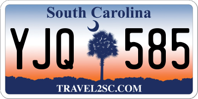 SC license plate YJQ585