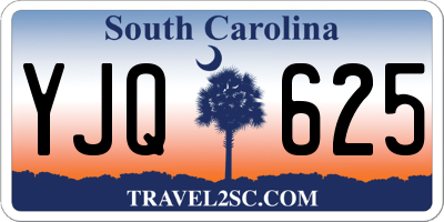 SC license plate YJQ625