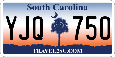 SC license plate YJQ750