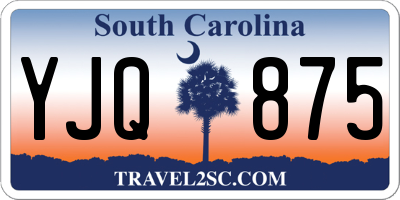 SC license plate YJQ875