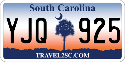 SC license plate YJQ925