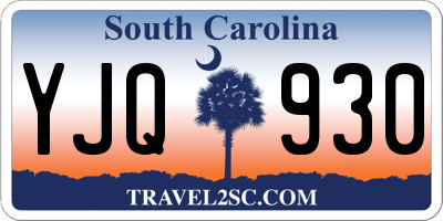 SC license plate YJQ930