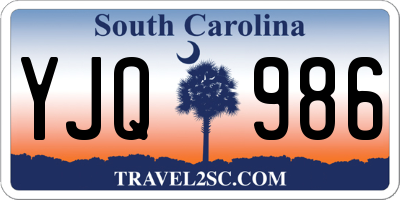 SC license plate YJQ986