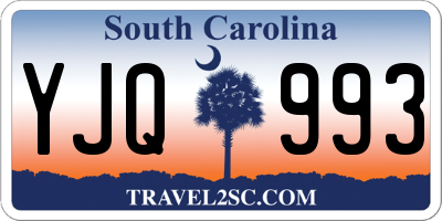 SC license plate YJQ993