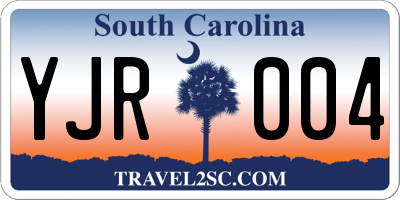 SC license plate YJR004