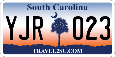 SC license plate YJR023