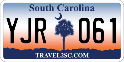 SC license plate YJR061