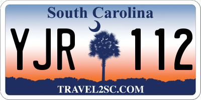 SC license plate YJR112