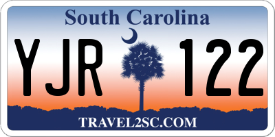 SC license plate YJR122