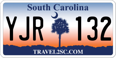 SC license plate YJR132