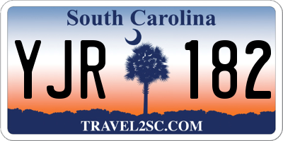 SC license plate YJR182