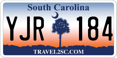 SC license plate YJR184