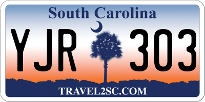 SC license plate YJR303