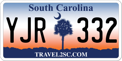 SC license plate YJR332