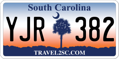 SC license plate YJR382