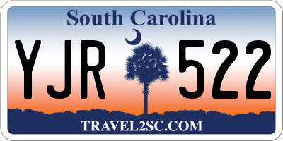 SC license plate YJR522