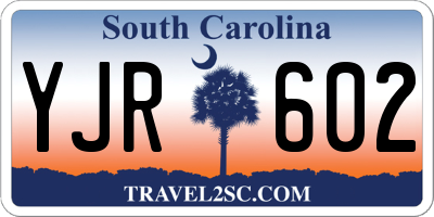 SC license plate YJR602