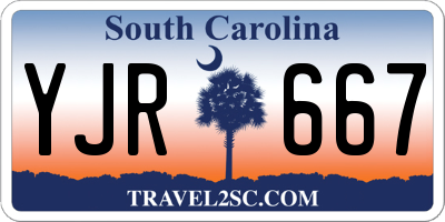 SC license plate YJR667