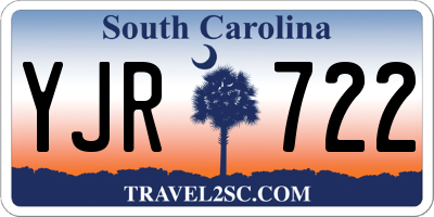 SC license plate YJR722
