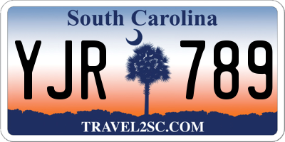 SC license plate YJR789