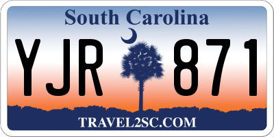 SC license plate YJR871