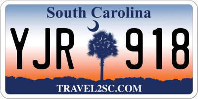 SC license plate YJR918