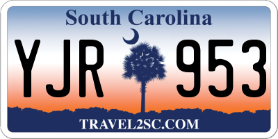 SC license plate YJR953