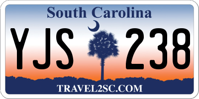 SC license plate YJS238
