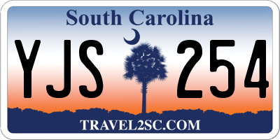 SC license plate YJS254