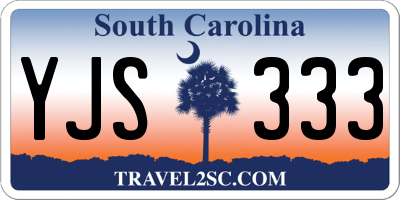 SC license plate YJS333