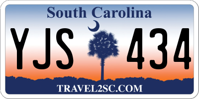 SC license plate YJS434
