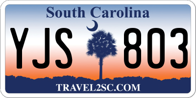 SC license plate YJS803