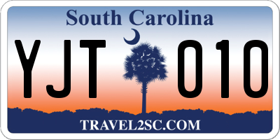 SC license plate YJT010