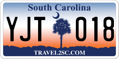 SC license plate YJT018