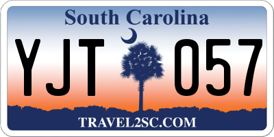 SC license plate YJT057