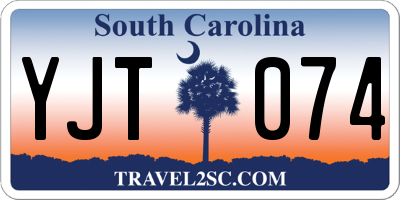 SC license plate YJT074