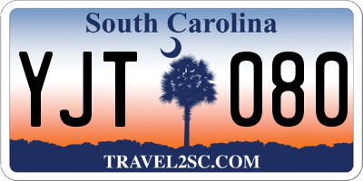 SC license plate YJT080