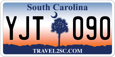 SC license plate YJT090