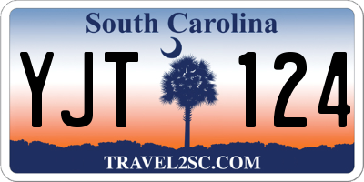 SC license plate YJT124