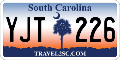 SC license plate YJT226