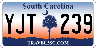 SC license plate YJT239