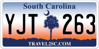 SC license plate YJT263