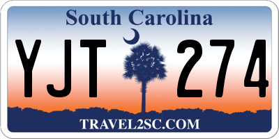 SC license plate YJT274