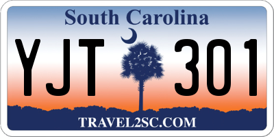 SC license plate YJT301