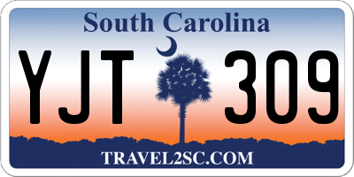 SC license plate YJT309