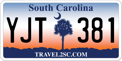 SC license plate YJT381