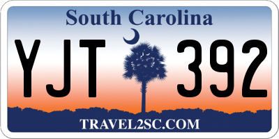 SC license plate YJT392
