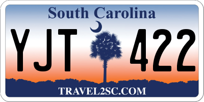 SC license plate YJT422