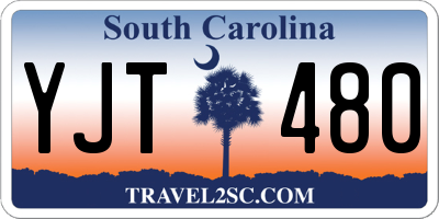 SC license plate YJT480