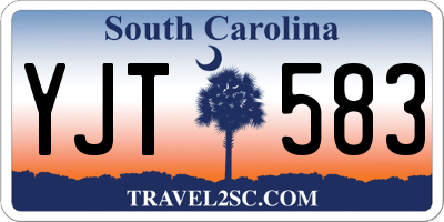 SC license plate YJT583
